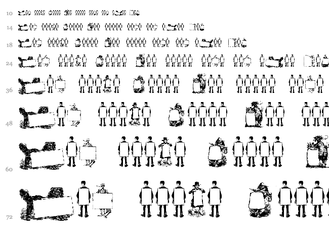 Picture Squares font waterfall